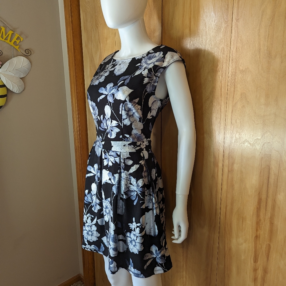 Floral Foil Print Dress